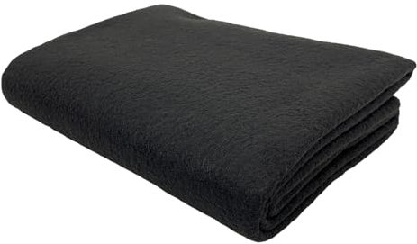 EDGEAM Bastelfilz 100x90cm Filzstoff 1,4mm dick Filz zum Basteln Polyester Felt Fabric für Handarbeit DIY Nähprojekt Patchwork Dekorationen (Schwarz, 100cm x 90cm)