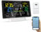 Stazione meteo WiFi radio con sensore esterno 2,4 GHz, telefono cellulare APP/WiFi, stazione meteo con orologio radio DCF, display digitale a colori, temperatura interna ed esterna, funzionamento a
