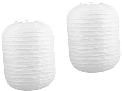 KICHOUSE 2stücke Papier Laterne Lampenschirm Faltbare Handgemachte Lampe Für Hochzeiten Und Partys Weiß Romantische Für Zuhause