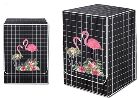 Washer Cover Washing Machine Cover Black For Rain And Dryer Front 12kg Waterproof Mat(A8,60x50x85cm M)