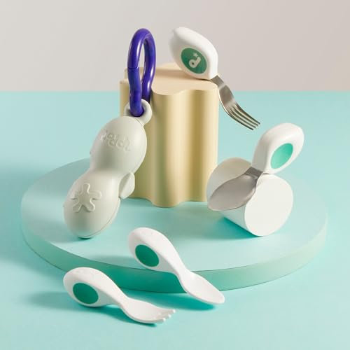 doddl Baby and Toddler Cutlery - Baby Cutlery Set with Baby Spoons for Weaning 6+ Months and 2-Piece Spoon and Fork Toddler Set - Learn to use Toddler Cutlery in Minutes for 1 Year Old & up