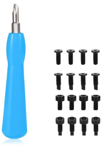 WeddHuis Gamebit-Schraubendreher 4.5mm & 3.8mm,(mit 16 Schrauben) Doppelendig Gamebit Schraubendreher Set,Sicherheits-Schraubendreher für Reparatur SNES,NES,N64,GameBoy,Magnetischer Schraubendreher