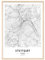 JUNOMI® Stuttgart Poster DIN A3 mit Rahmen Natur, DIN A3 Wohnzimmer Deko, Modernes Wandbild, Stuttgart Bild, Wandbild mit Rahmen, Stadtplan Poster Stuttgart, perfekte Geschenkidee für Stuttgarter