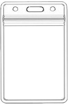 Vertikaler Kartenhalter für Fotoausweis, Namensschild, vertikal, transparent, wasserdichter Ausweishüller