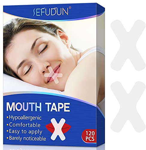 120 Stück Mundklebeband Zum Schlafen, Mouth Tape For Sleeping, Transparentes Selbstklebendes X-Sleep Tape, Hautverträgliches Schnarchstop, Verbesserte Schlafqualität, Glatt Atmen