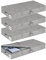 Under Bed Storage Box with Lid 4 Pack, 12cm Slim Low Profile Underbed Clothes Organiser for Home, Blanket and Toy Storage Box Under Sofa and Cot, Bedroom Organiser Bins with Lids for Clothes, Shoes