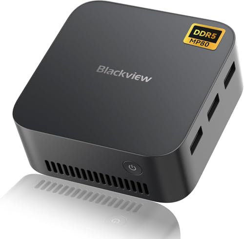 Mini PC MP80 Intel Alder Lake N95 (up to 3.4GHz), Mini Computer 16GB DDR5 512GB SSD, Mini Desktop Computers Support 4K Triple HDMI Display, Small PC WiFi/BT/Office/Remote Work