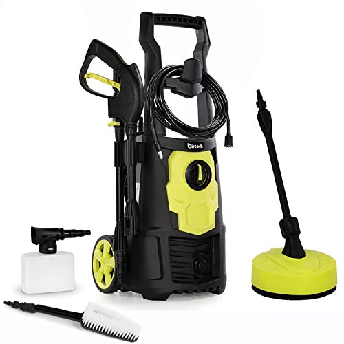 Stream Pressure Washers Jet Washer Patio, 135Bar 1650W 420L/H Portable Power Washers Brush, Electric High Power Washer Car Washing Machine, Garden Cleaning Machine Driveway