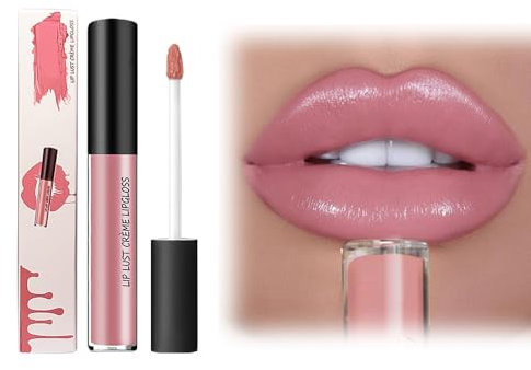 Lippenstift mit Cremiger Textur, 2025 Neu Lipgloss, Lang Anhaltender Charme, Glatte Schimmertextur, Lipgloss 24 Stunden Halt (#3)