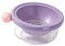 KiBcsLic Colador de Cocina, Cuenco para escurrir, Set de colador 2 en 1 para Mezclar Alimentos y ensaladas, Violeta 24x10.5cm, Individual