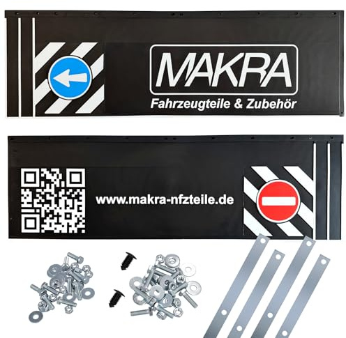Heckschürze Unterfahrschutz Schmutzfänger 2400x380mm mit Verkehrssymbolen LKW Auflieger Anhänger Bus Wohnwagen