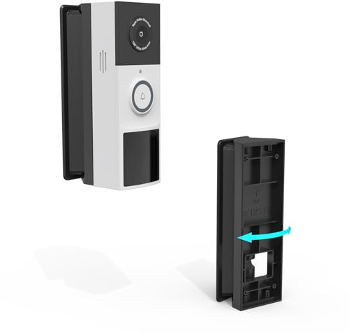 HOLACA Mounting Bracket Compatible with Tapo TD21/D235/D225/D210 Doorbell Camera, 0-45° Left/Right Angle Adjustment (Doorbell NOT Included), Black