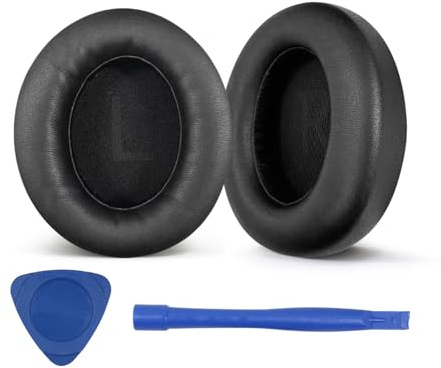 UOWGA Headphones Replacement Ear Pads for Anker Soundcore Space Q45 Headphones, Noise Isolation Foam Durable Leather. (Blue)