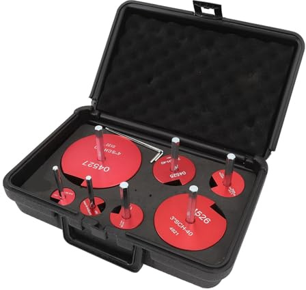 Hyuduo Alésoir de Tuyau Kit d'outils de Réglage de Tuyau en PVC Standard Professionnel Haute efficacité pour les Projets Domestiques et les Chantiers de Construction Comprend 7 Alésoirs et une (7PCS)
