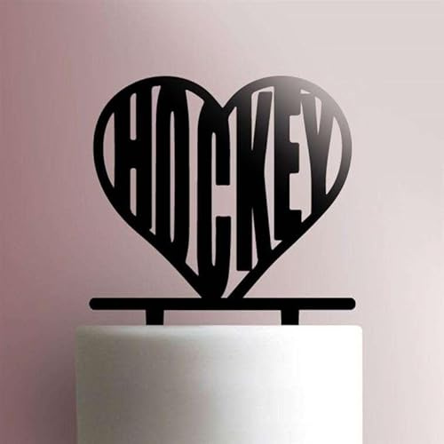 Hockey Tortenaufsatz aus Acryl, 12,7 cm breit, Weiß