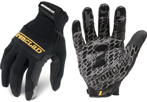 Ironclad Box Handler Work Gloves BHG, Extreme Grip, Performance Fit, Durable, Machine Washable, (1 Pair), Medium - BHG-03-M , Black