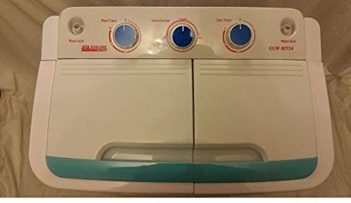 PORTABLE 230V TWIN 4.6KG WASHING MACHINE WITH ELECTRIC PUMP IDEAL FOR CARAVAN MOTORHOMES SPIN DRYER