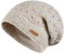alpengoa McRon Damen Gefütterte Beanie Wollmütze Modell Lizzy Regenbogen Naturhellgrau 2 94R