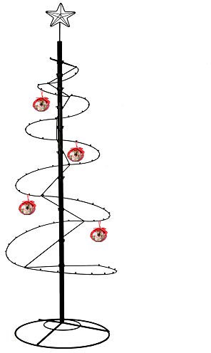 HOHIYA Christbaumständer, Metall, spiralförmig, Schmiedeeisen, 213,4 cm, Schwarz