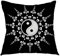 oFloral Yin Yang Kissenbezug, Mandala-Stil, quadratisch, für Sofa, Couch, Auto, Schlafzimmer, Wohnzimmer, Dekoration, 45,7 x 45,7 cm, Schwarz / Weiß