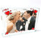 ShopQuality4U Picture with Love Frame I Love You Red Hearts Personalised Printed Large Crystal Block (13 x 9cm), Custom Photo Glass Block, Birthday Present, Mothers Day Gift