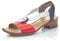 Rieker Damen Riemchensandalen 62662, Frauen Sandalen,Sommersandalen,Sommerschuhe,Freizeitschuhe,offene Schuhe,rot Kombi (35),42 EU / 8 UK