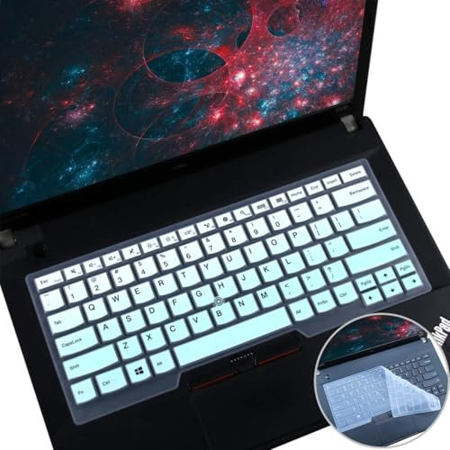 2 Pack Lenovo Thinkpad Tastatur Cover für ThinkPad L380 L390 L460 L470 L480 L490 L14 14 Zoll x1 Carbon 7th/6th 2020-2017, T490 T480 A480 75 L4 60 T470 (Mint+Transparent).