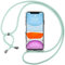INGEN Funda con Cuerda para iPhone 11 - Carcasa Transparente TPU Suave Silicona Case con Colgante - Verde