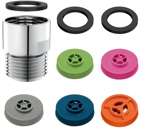 Shower Flow Reducer Limiter Set Saves Handheld or Fixed/Rain Shower Head Water Consumption to Reduce Your Water Bills:Up to Water Saving 4L Each Minute