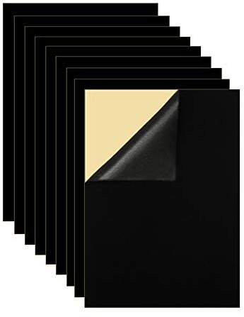 Mesheshe Filz zum Abziehen und Aufkleben, für Bastelarbeiten, selbstklebende Stoffeinlagen für Schubladen und Boxen, A4-Größe (21,1 x 30 cm), Schwarz, 10 Stück