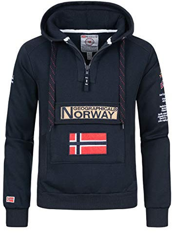 Geographical Norway - Felpa da Uomo Modello Gymclass Ass A 007 (Blu Navy, m)…
