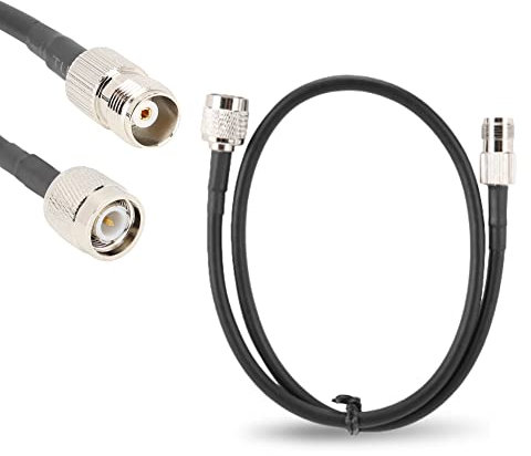 Plyisty Antennenverlängerungskabel, RP-TNC-Stecker (Buchse)/N-Antennenverlängerungs-Koaxialkabel, Koaxial-Verlängerungskabel Mele zu Buchse-Anschluss(0.5m)