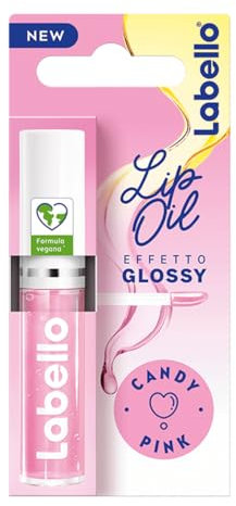 Labello Lip Oil Glossy Lippeneffekt, Candy Pink, 5,5 Milliliter