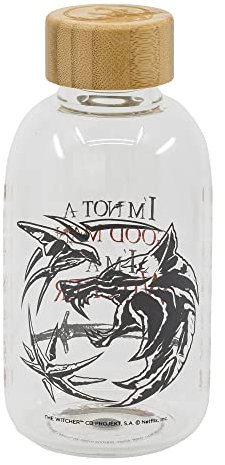 Stor The Witcher - Petite Bouteille en Verre réutilisable et transportable - Transparent