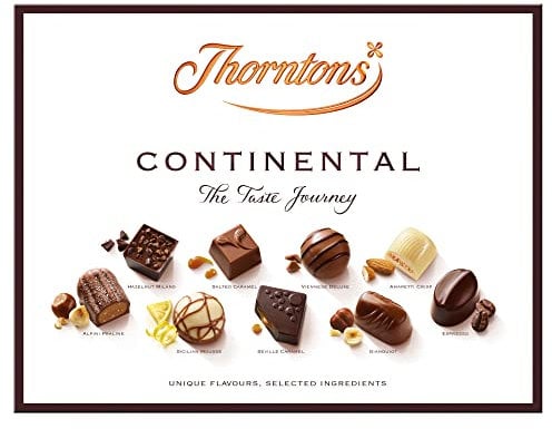 Thorntons Continental, Christmas Chocolate Gift, Unique Flavours Milk, White, Dark Chocolate, 264g