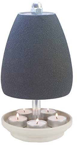 HP-TLL 27/14 5 Kerzen Grau Teelichtlampe Orchidee Elegante Deko Sommer Wohnung Balkon Garten Terrasse Hornet-Products Die - Teelichtofen Manufaktur