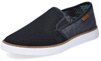 Rieker Herren Slipper B2265, Männer Slip On,schluepfschuhe,Slip-ons,freitzeitschuhe,offener einschlupf,Mokassins,Halbschuhe,blau (14),45 EU / 10.5 UK