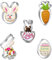 Ausstechformen Ostern, 5 Stück Plätzchen Ausstecher Set, Keksausstecher Oster Edelstahl Ausstechformen Osterei, Hase, Kaninchen, Eierhase, Karotten