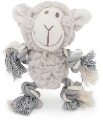 AROMADOG Senior Mini Fleece and Rope Dog Toy 15cm – Scented Calming Plush with Therapeutic Essential Oils, Soft Soothing Toy with Squeaker, Stress and Anxiety Relief for Older Dogs