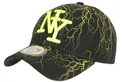NY Cap Neongelb und Schwarz, Original Baseball Fashion Eklyr – Herren, gelb, Einheitsgröße