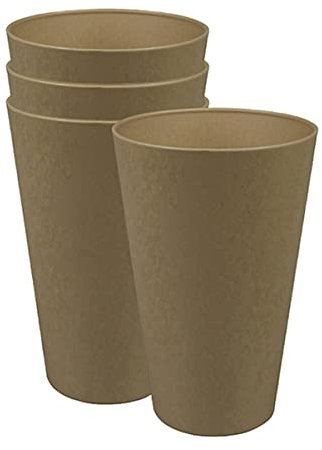 Zuperzozial Campinggeschirr Becher Reload-Cup, toffee brown (4er Pack) Trinkglas Bioplastic C-PLA