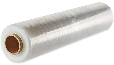 RAYLU PAPER - Film para Embalaje Industrial y para Paletizar, Rollo de Papel Film Resistente de Plástico con Alta Elasticidad para Mudanzas y Envíos (Transparente, 1 unidad)