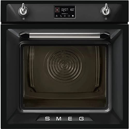 SMEG FOUR MULTIFONCTIONS PYROLYSE SOP6902S2PN - 68 Liter, Schwarz, Emaillierter Stahl, Elektro, Ofen, Dampfdruck: 20 – 40 %