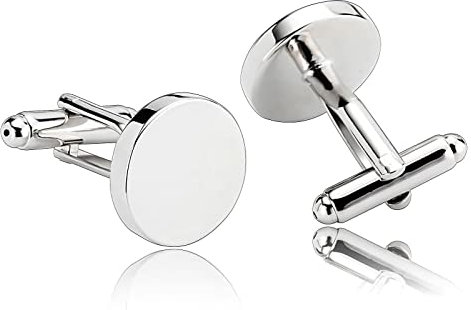 Manschettenknöpfe Unendlich, Silber Manschettenknöpfe Unendlich Runden Hochzeitsgeschenke für den Bräutigam 1.6X1.6CM