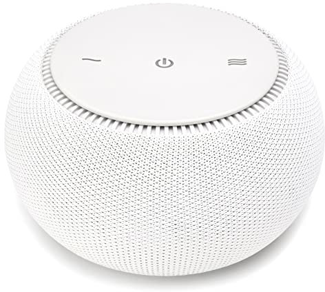SNOOZ Pro - Smart White Noise Machine & Travel Case - Real Fan Inside, Non-Looping White Noise, Adjustable Tone & Volume - App-Based Remote Control & Sleep Timer (Cotton)