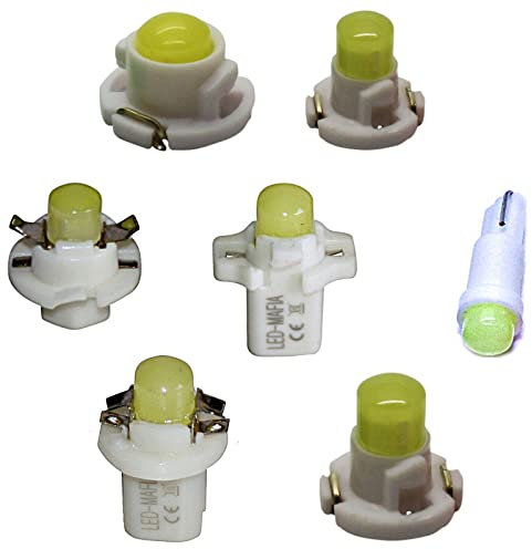 10x T5 T3 T4,2 T4,7 Cob LED Sockel Tachobeleuchtung Cockpitbeleuchtung weiß blau rot grün (weiß, T3)