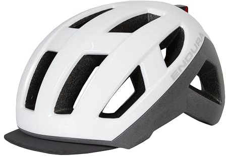 Endura Urban Luminite Ciclismo Casco para Hombre, White, S-M