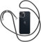 XTCASE iPhone 15 Hülle mit Band, Transparent Silikon Handyhülle für iPhone 15 mit Kette Stossfest Schutzhülle - Schnur mit Case zum Umhängen in Schwarz