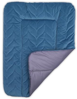BONKY® Wickelauflage 70x50 cm - aus gestepptem Velvet - Wickelunterlage mit rutschfeste Unterseite - Baby Wickeltischauflage - Mega weich und angenehm - Made in EU - dunkelblau