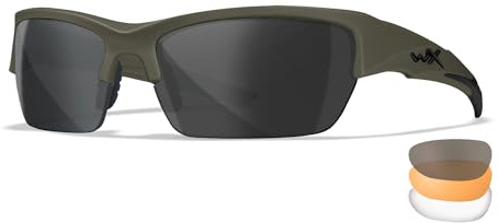 Wiley X │ WX Valor Sportsbrille Herren Schutzbrille Sonnenbrille │ Taktische Militärische Airsoft Brille │ Laufbrille Radfahren Fahrt Wandern Fischen Outdoor MTB Brille